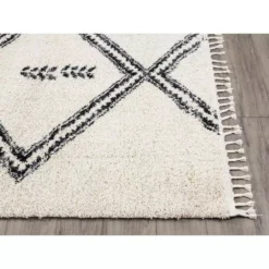 Willow Ivory 6 ft. x 9 ft. Shag Polypropylene Area Rug by Abani -Abani Sales ivory abani area rugs wil150a 6 40 1000