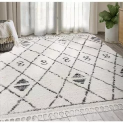 Willow Ivory 7 ft. 9 in. x 10 ft. 2 in. Shag Polypropylene Area Rug by Abani 15 Willow Ivory 7 ft. 9 in. x 10 ft. 2 in. Shag Polypropylene Area Rug by Abani -Abani Sales ivory abani area rugs wil160a 8 31 1000