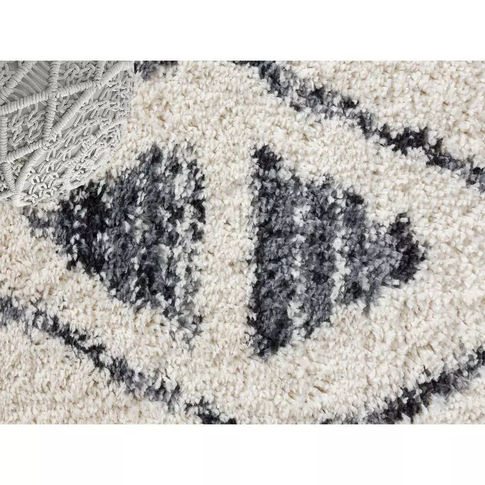 Willow Ivory 7 ft. 9 in. x 10 ft. 2 in. Shag Polypropylene Area Rug by Abani 7 Willow Ivory 7 ft. 9 in. x 10 ft. 2 in. Shag Polypropylene Area Rug by Abani - Image 5