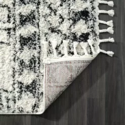 Willow Ivory 5 ft. 3 ft. x 7 ft. 6 in. Shag Polypropylene Area Rug by Abani -Abani Sales ivory abani area rugs wil180a 5 c3 1000