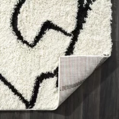 Willow Ivory 7 ft. 9 in. x 10 ft. 2 in. Shag Polypropylene Area Rug by Abani -Abani Sales ivory abani area rugs wil190a 8 c3 1000