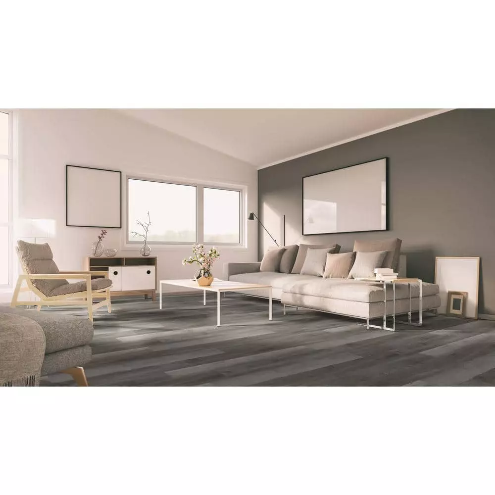 Lowcountry Weathered Oyster 7 in. x 48 in. Glue Down Luxury Vinyl Plank Flooring (39.52 sq. ft./case) by A&A Surfaces 10 Lowcountry Weathered Oyster 7 in. x 48 in. Glue Down Luxury Vinyl Plank Flooring (39.52 sq. ft./case) by A&A Surfaces - Image 8