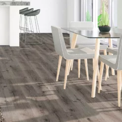 Montage Grey 3/4 in. Thick x 2 3/4 in. Wide x 94 in. Length Luxury Vinyl Flush Stair Nose Molding by A&A Surfaces -Abani Sales montage grey a a surfaces vinyl trim vtthdmontag fsn 76 1000