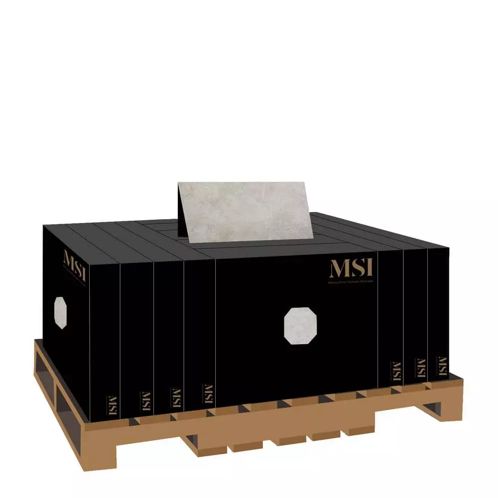 12 in. W x 24 in. L Mountains Gray Rigid Core Click Lock Luxury Vinyl Tile Flooring (1278.42 sq. ft./pallet) by A&A Surfaces 9 12 in. W x 24 in. L Mountains Gray Rigid Core Click Lock Luxury Vinyl Tile Flooring (1278.42 sq. ft./pallet) by A&A Surfaces - Image 8