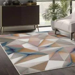 Arto Multi 5 ft. 3 in. x 7 ft. 6 in. Abstract Polypropylene Area Rug by Abani -Abani Sales multi abani area rugs art150a 5 31 1000