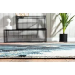 Azure Multi 5 ft. 3 in. x 7 ft. 6 in. Abstract Polyester Area Rug by Abani -Abani Sales multi abani area rugs azr270a 5 4f 1000