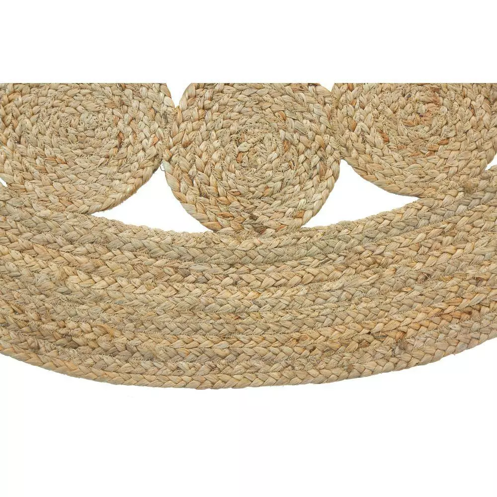 Jute Natural 6 ft. Round Abstract Jute Area Rug by Abani 4 Jute Natural 6 ft. Round Abstract Jute Area Rug by Abani - Image 2