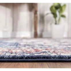 Babylon Navy 4 ft. x 6 ft. Oriental Polypropylene Area Rug by Abani -Abani Sales navy abani area rugs byl100a 4 1f 1000