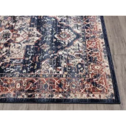 Babylon Navy 4 ft. x 6 ft. Oriental Polypropylene Area Rug by Abani -Abani Sales navy abani area rugs byl100a 4 40 1000