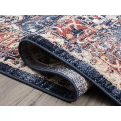 Babylon Navy 4 ft. x 6 ft. Oriental Polypropylene Area Rug by Abani -Abani Sales navy abani area rugs byl100a 4 4f 1000