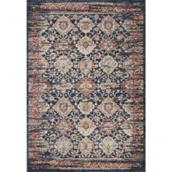 Babylon Navy 5 ft. 3 in. x 7 ft. 6 in. Oriental Polypropylene Area Rug by Abani