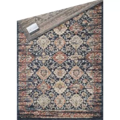 Babylon Navy 5 ft. 3 in. x 7 ft. 6 in. Oriental Polypropylene Area Rug by Abani -Abani Sales navy abani area rugs byl140a 5 c3 1000