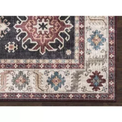 Paloma Navy 2 ft. x 10 ft. Oriental Polyester Area Rug by Abani -Abani Sales navy abani area rugs pal260a 29 40 1000