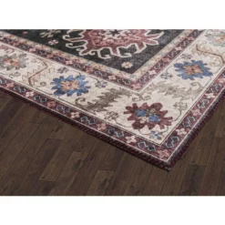 Paloma Navy 2 ft. x 10 ft. Oriental Polyester Area Rug by Abani -Abani Sales navy abani area rugs pal260a 29 4f 1000