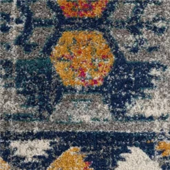 Malibu Navy Blue 6 ft. x 9 ft. Distressed Polypropylene Area Rug by Abani -Abani Sales navy blue abani area rugs mal100a 6 1f 1000