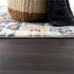 Malibu Navy Blue 6 ft. x 9 ft. Distressed Polypropylene Area Rug by Abani -Abani Sales navy blue abani area rugs mal100a 6 44 1000