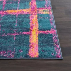 Malibu Navy Blue 7.9 ft. x 10.2 ft. Striped Polypropylene Area Rug by Abani -Abani Sales navy blue abani area rugs mal160a 8 40 1000