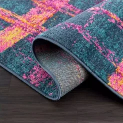 Malibu Navy Blue 7.9 ft. x 10.2 ft. Striped Polypropylene Area Rug by Abani -Abani Sales navy blue abani area rugs mal160a 8 c3 1000