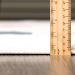 Abani Rugs Deco DEC160A Beige Pink 4 ft. x 6 ft. Houndstooth Area Rug -Abani Sales pink abani area rugs dec160a 4 fa 1000