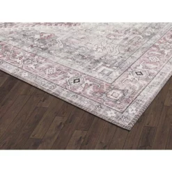 Paloma Red 6 ft. x 9 ft. Oriental Polyester Area Rug by Abani -Abani Sales red abani area rugs pal130a 6 4f 1000