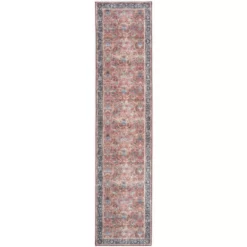Paloma Red 2 ft. x 10 ft. Oriental Polyester Area Rug by Abani -Abani Sales red abani area rugs pal170a 29 1f 1000