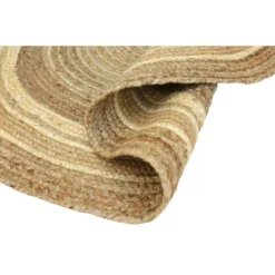 Jute White 6 ft. Round Abstract Jute Area Rug by Abani -Abani Sales white abani area rugs jut180a 6r c3 1000